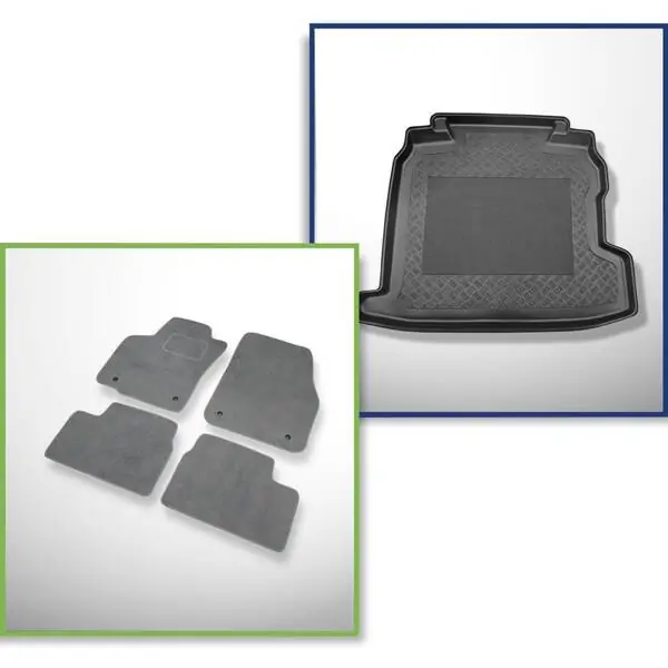 Zestaw: dywaniki welurowe + mata do bagażnika do Opel Astra H (12.2007-2012) Zwrot pieniędzy