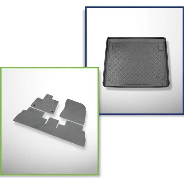 Zestaw: dywaniki welurowe + mata do bagażnika do Opel Combo E Life (06.2018-2023) - 5 miejsc; krótki rozstaw osi Rabat