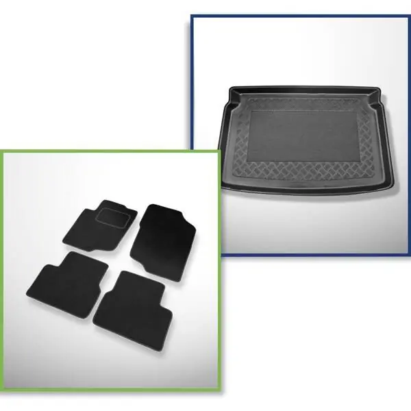 Zestaw: dywaniki welurowe + mata do bagażnika do Peugeot 207 (2006-2012) Tylko dziś