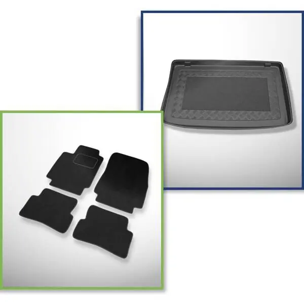 Zestaw: dywaniki welurowe + mata do bagażnika do Renault Clio III (09.2005-09.2012) Kup teraz