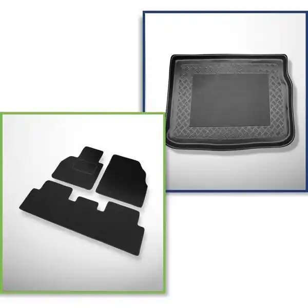 Zwrot pieniędzy Zestaw: dywaniki filcowe + mata do bagażnika do Renault Scenic II (06.2003-05.2009)