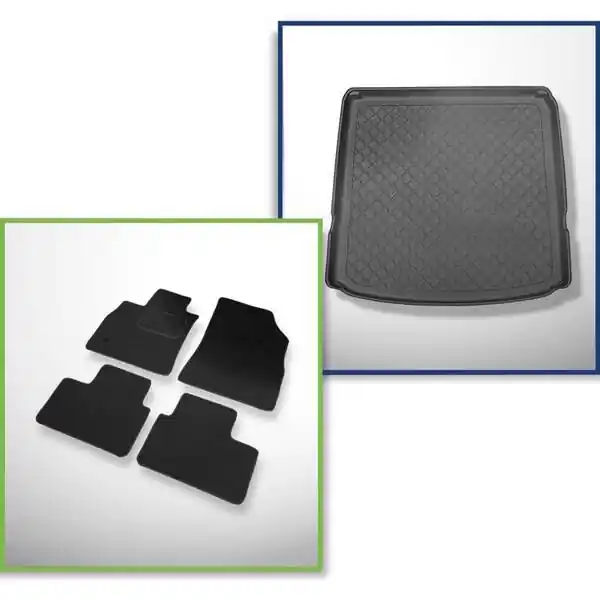 Zwrot pieniędzy Zestaw: dywaniki filcowe + mata do bagażnika do Renault Talisman I (05.2016-12.2022)