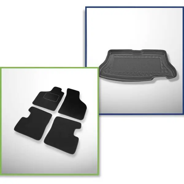 Zestaw: dywaniki welurowe + mata do bagażnika do Renault Twingo I (1992-05.2007) Najlepsza cena