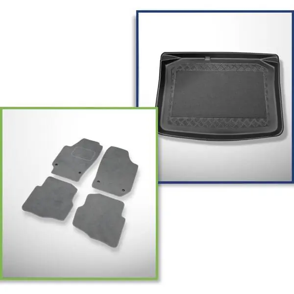 Zwrot pieniędzy Zestaw: dywaniki welurowe + mata do bagażnika do Seat Ibiza III 6L (02.2002-2008)