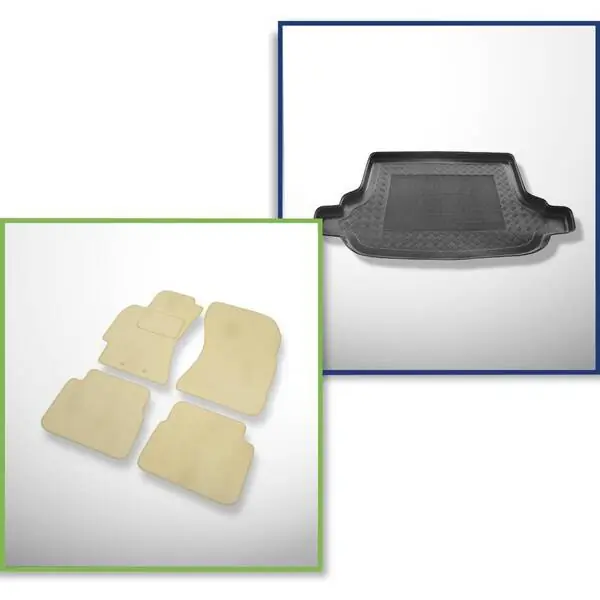 Zestaw: dywaniki welurowe + mata do bagażnika do Subaru Forester III SH (03.2008-01.2013) Tani