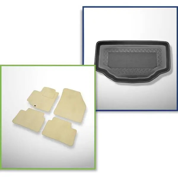 Zestaw: dywaniki welurowe + mata do bagażnika do Suzuki Alto VI (03.2009-2014) Ostatnia szansa