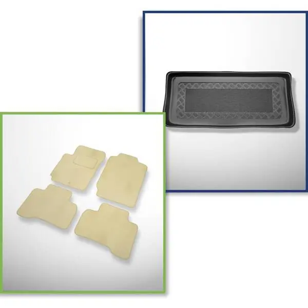 Zestaw: dywaniki welurowe + mata do bagażnika do Suzuki Grand Vitara II (2005-2014) Darmowa dostawa