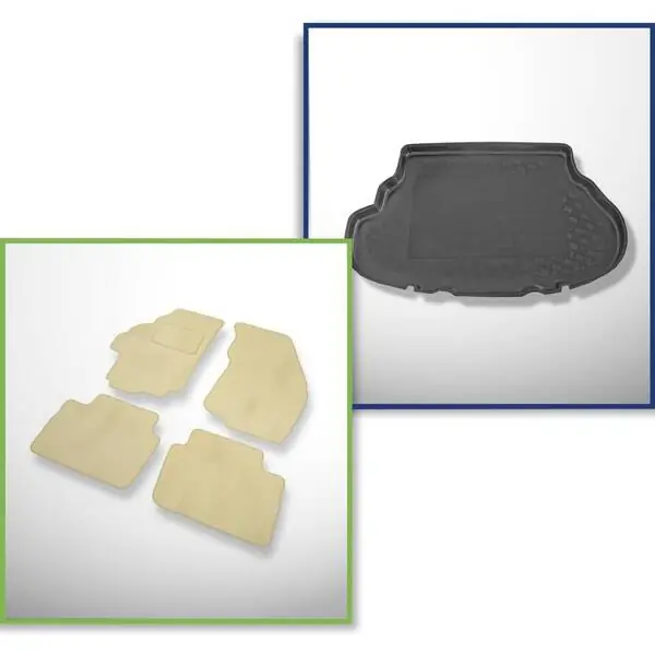 Zestaw: dywaniki welurowe + mata do bagażnika do Suzuki Liana (2001-2007) Tylko dziś