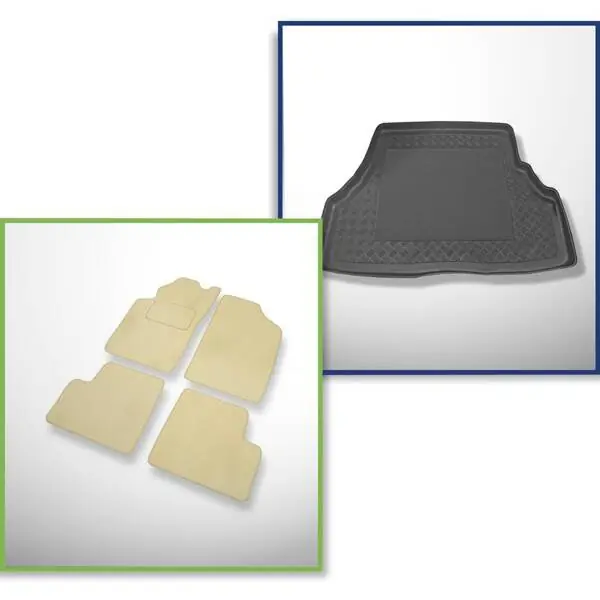 Zestaw: dywaniki welurowe + mata do bagażnika do Toyota Avensis I (1997-2003) Oferta