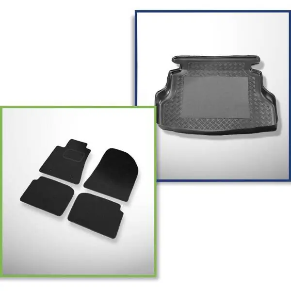 Ekspresowa dostawa Zestaw: dywaniki filcowe + mata do bagażnika do Toyota Avensis II (03.2003-12.2008)