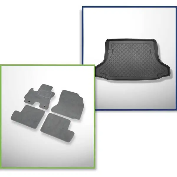 Zestaw: dywaniki welurowe + mata do bagażnika do Toyota RAV4 II XA20 (2000-2005) Ostatnia szansa