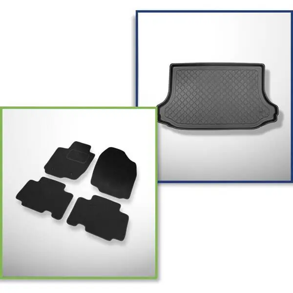 Zestaw: dywaniki filcowe + mata do bagażnika do Toyota RAV4 III XA30 (02.2006-2012) Promocja