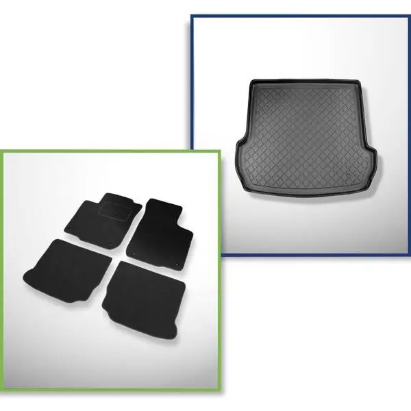 Zestaw: dywaniki filcowe + mata do bagażnika do Volkswagen Golf IV 1J (1998-2006) - górny bagażnik Oferta limitowana