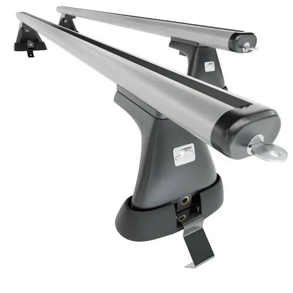 Bezpieczna płatność Aluminiowy bagażnik dachowy do Audi A3 8V Sedan, Sportback (2013-2020) - srebrne belki dachowe z uchwytem - Amos - K-T - Aero - bez punktów montażowych