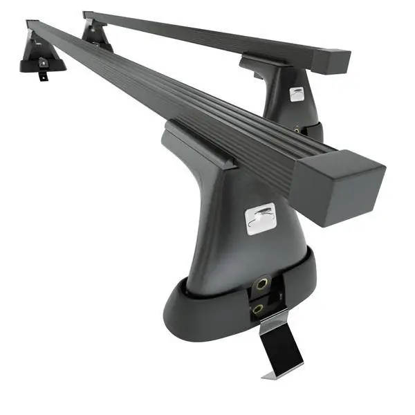 Wyprzedaż Stalowy bagażnik dachowy do Audi A3 8V Sedan, Sportback (2013-2020) - czarne belki dachowe z uchwytem - Amos - K-T - O - bez punktów montażowych