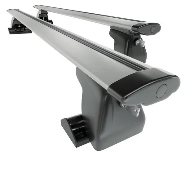 Aluminiowy bagażnik dachowy do Citroen Jumpy II Van (2007-2016) - srebrne belki dachowe z uchwytem - Amos - Vivaro - Dynamic - punkty montażowe Bezpieczna płatność