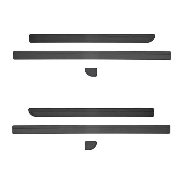 Premium Czarne listwy boczne do Volkswagen Transporter T5 Van (2004-2015) - krótki rozstaw osi - Rider