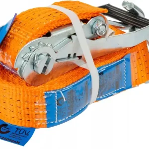 Zwrot pieniędzy Pas Transportowy z napinaczem 5 ton 8 mb 50 mm Bardzo Mocny 8M/50mm/5T