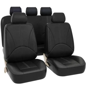 Oferta Pokrowce Skórzane Na Fotele Samochodowe Siedzenia Czarne Komplet AG338E