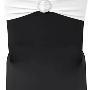 vidaXL 25 białych, dekoracyjnych pasów na krzesła z diamentową klamrą Wyprzedaż