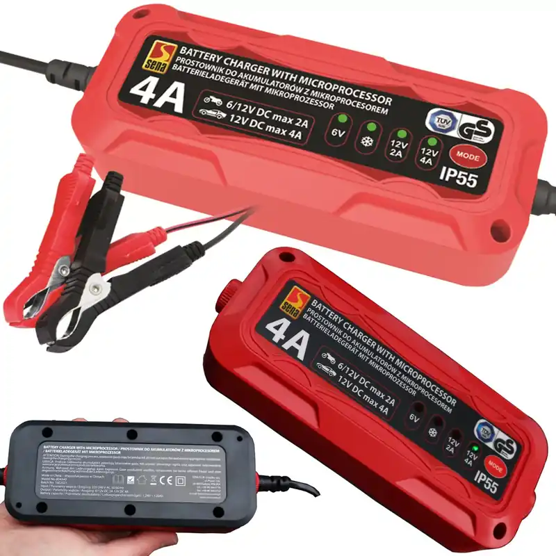 Prostownik Ładowarka Do Akumulatora Sena 6V 12V Led 4A Bezpieczna płatność