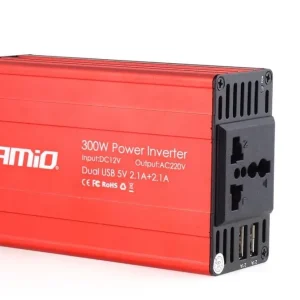 AMiO Przetwornica napięcia 12v/230v 300w/600w 2xusb pi03 AMI-02470 Oferta