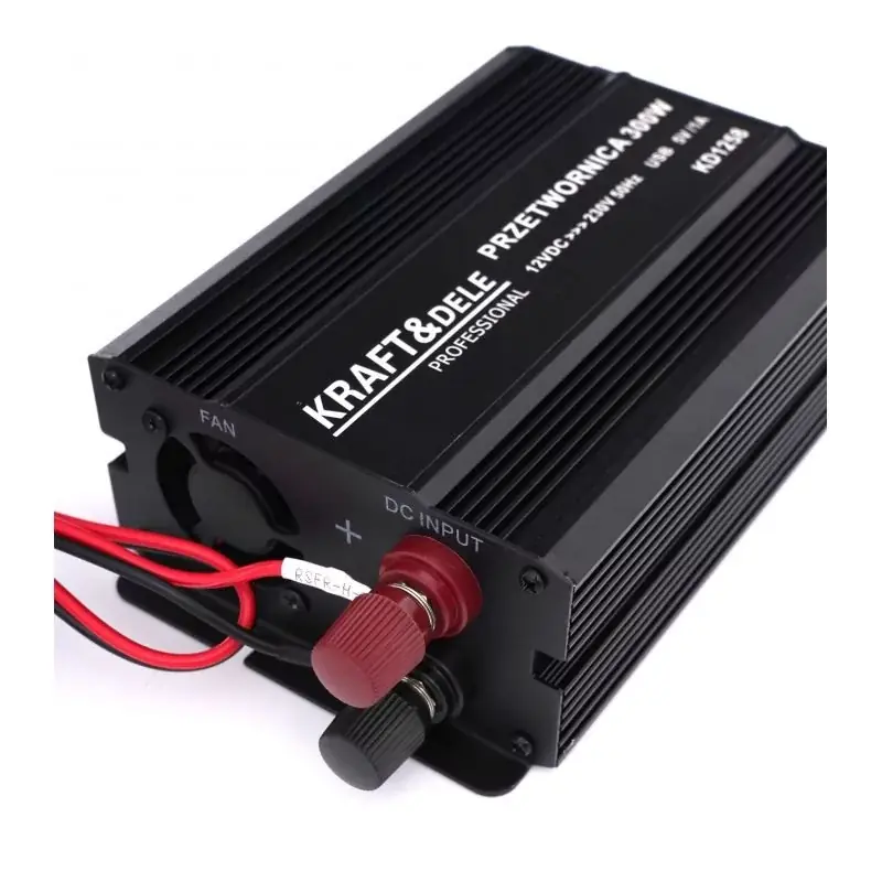 Autentyczny Przetwornica 12V na 230V 300W/600W skorygowana sinusoida AC/DC - Kraft&Dele
