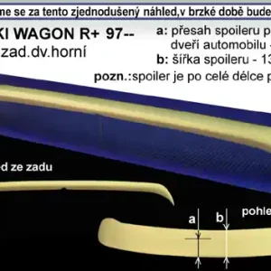 Wysoka jakość Spoiler na tylną klape górny, SUZUKI Wago, 97->