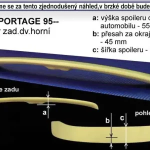 Spoiler na tylną klape górny, KIA Sportage, 01/95-09/99 Oryginalny