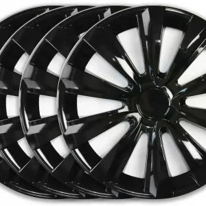 4x Kołpaki uniwersalne Delta Black czarne 13 cali na koła samochodowe Ekspresowa dostawa