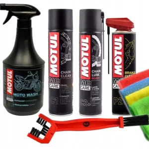 MOTUL ZESTAW DO PIELĘGNACJI MOTOCYKLA + SZCZOTKA DO ŁAŃCUCHA Bezpieczna płatność