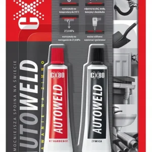 Wyprzedaż CX-80 AUTO WELD SPAWANIE NA ZIMNO KLEJ EPOKSYDOWY DWUSKŁADNIKOWY 2x27g