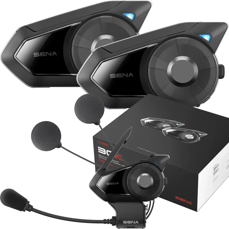 Tylko dziś SENA 30K-03D Interkom Motocyklowy Na 2 Kaski 2 KM