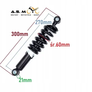 Bezpieczna płatność Amortyzator tył cross 110 125 4T czarny rozstaw-270mm