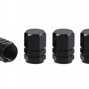 Aluminiowe nakrętki na wentyle czarne 4 szt Tylko dziś