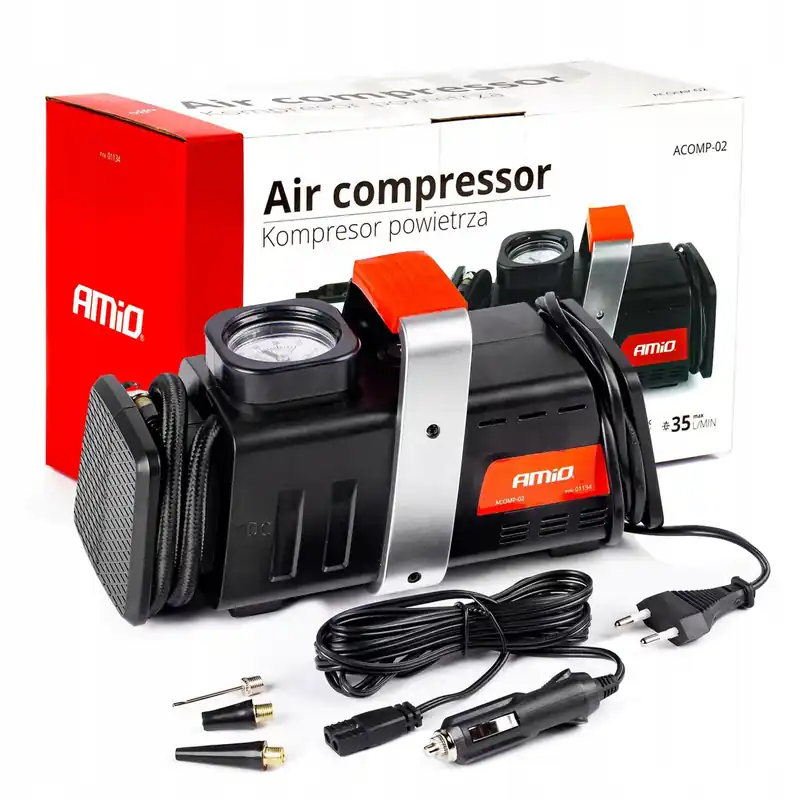 Kompresor samochodowy do zapalniczki ACOMP 02 sprężarka pompka kół 10 Bar Tylko dziś