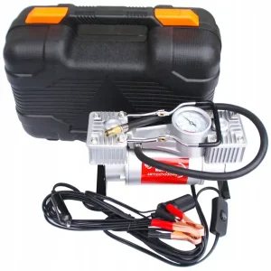 Samochodowy kompresor 12V dwutłokowy Sprężarka do pompowania 12V walizka Promocja