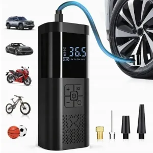 Najlepsza cena Przenośny Pompka do Opon z Kompresorem Powietrza 150PSI z Pompą do Opon