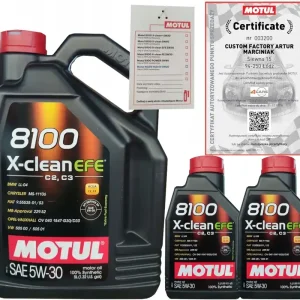 MOTUL 8100 X-CLEAN EFE 5W30 C2/C3 7L BMW LL-04 VW 505 00 + ZAWIESZKA Nowość