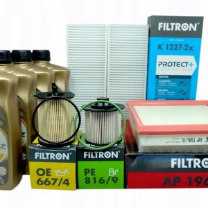 Citroen DS5 , Spacetourer 1.6 HDi 4x filtr Filtron + olej 0w30 Total Ineo Premium