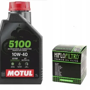 Olej Motul 5100 10w40 1L + filtr Hiflo HF116 Honda Crf 250 450 R RX Trx Er Niska cena