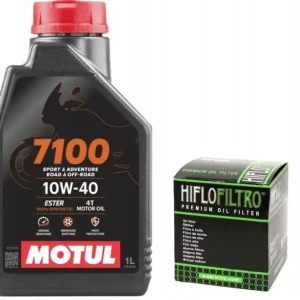 Wysoka jakość Olej Motul 7100 10W40 1L + Filtr Oleju Hiflo HF140 4T Ma2 Ester Yzf Wrf