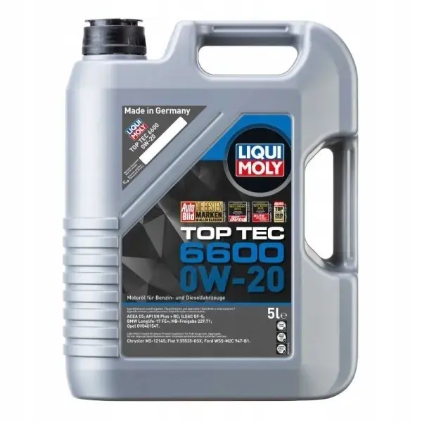Olej silnikowy Liqui Moly Top Tec 6600 0W-20 5L Autentyczny