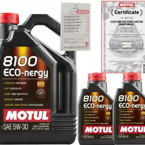 Popularny MOTUL 8100 ECO-NERGY 5W30 A5/B5 7L RN0700 FORD WSS-M2C913-D + ZAWIESZKA
