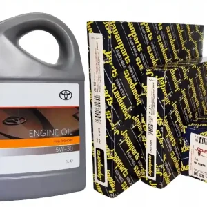 OE TOYOTA 5W30 5L + FILTRY TOYOTA PRIUS 1.8 HYBRID Zwrot pieniędzy