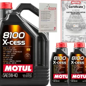 Oferta MOTUL 8100 X-CESS 5W40 A3/B4 7L BMW LL-01 VW 502 00/ 505 00 + ZAWIESZKA