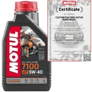 Ekspresowa dostawa MOTUL 7100 5W40 4T OLEJ DO MOTOCYKLI SYNTETYK 1L