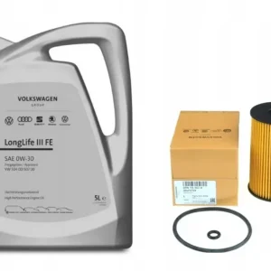 Kup teraz ZESTAW OLEJ VW GS55545M4EUR + FILTR OLEJU 03N115562B 1.6TDI 2.0TDI ORYGINAŁ