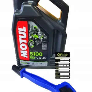 OLEJ SILNIKOWY 10W40 MOTUL 5100 4T MA2 4L SZCZOTKA Darmowa dostawa