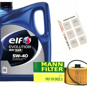 Filtr oleju Mann + olej 5w40 Elf SRX Nissan Juke Qashqai 2 II 1.2 DIG-T Rabat